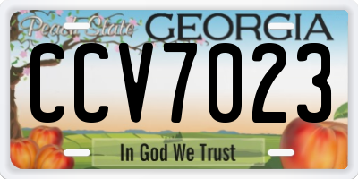 GA license plate CCV7023
