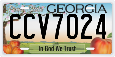 GA license plate CCV7024