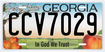 GA license plate CCV7029