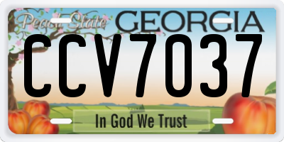 GA license plate CCV7037