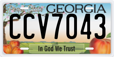 GA license plate CCV7043