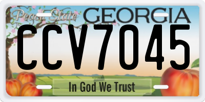 GA license plate CCV7045