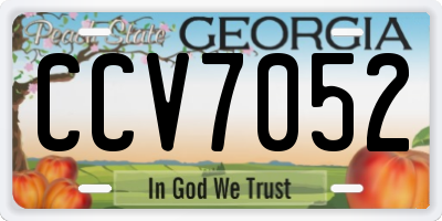 GA license plate CCV7052