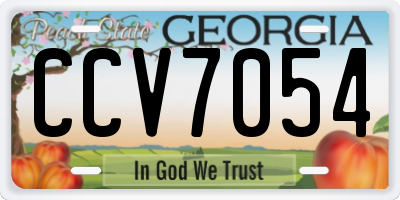 GA license plate CCV7054