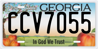 GA license plate CCV7055