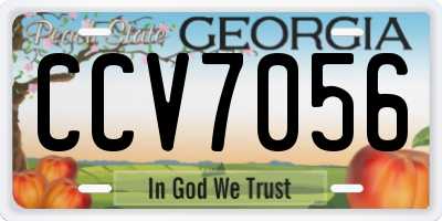 GA license plate CCV7056