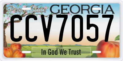 GA license plate CCV7057