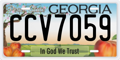 GA license plate CCV7059