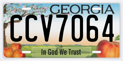 GA license plate CCV7064
