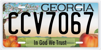 GA license plate CCV7067