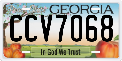 GA license plate CCV7068