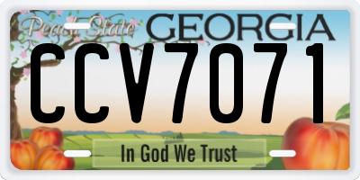 GA license plate CCV7071