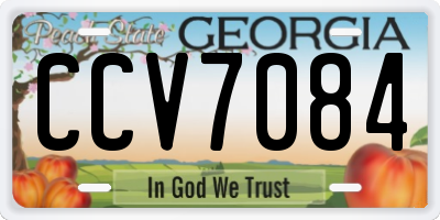 GA license plate CCV7084