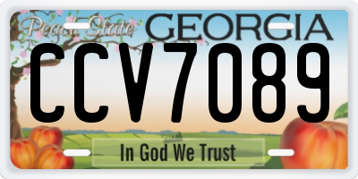 GA license plate CCV7089