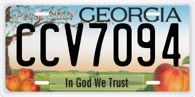 GA license plate CCV7094