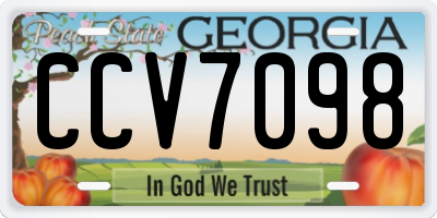 GA license plate CCV7098
