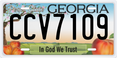 GA license plate CCV7109
