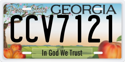GA license plate CCV7121