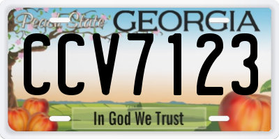 GA license plate CCV7123