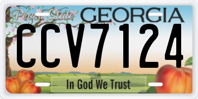 GA license plate CCV7124
