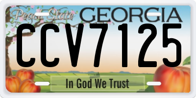 GA license plate CCV7125
