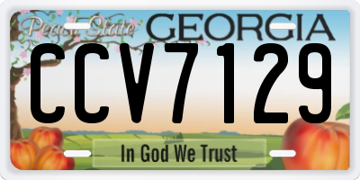 GA license plate CCV7129