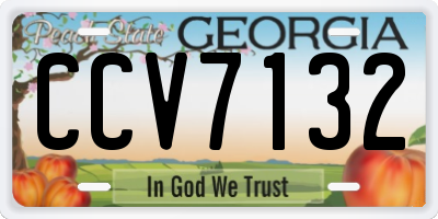 GA license plate CCV7132