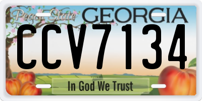 GA license plate CCV7134