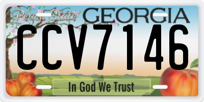GA license plate CCV7146