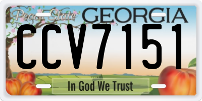 GA license plate CCV7151