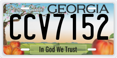 GA license plate CCV7152
