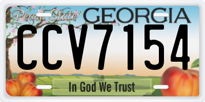 GA license plate CCV7154