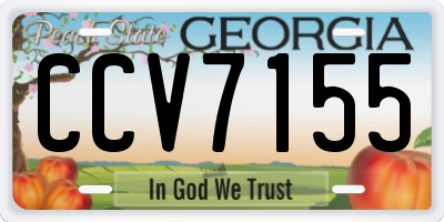 GA license plate CCV7155