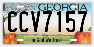 GA license plate CCV7157