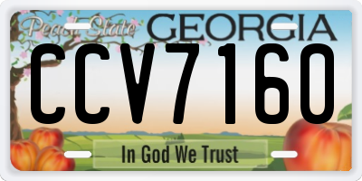 GA license plate CCV7160