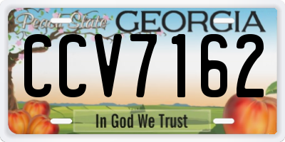 GA license plate CCV7162
