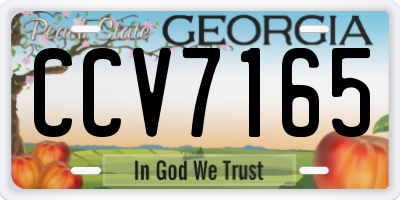 GA license plate CCV7165