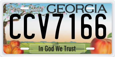 GA license plate CCV7166