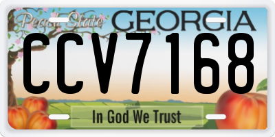 GA license plate CCV7168