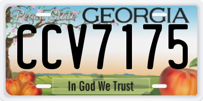 GA license plate CCV7175