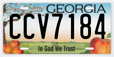 GA license plate CCV7184