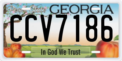 GA license plate CCV7186