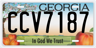 GA license plate CCV7187