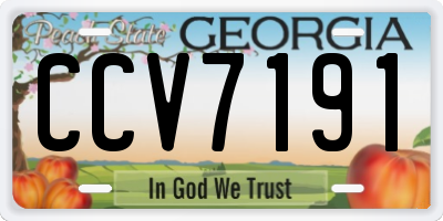 GA license plate CCV7191