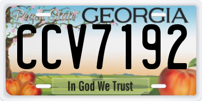 GA license plate CCV7192