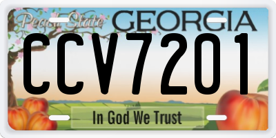 GA license plate CCV7201