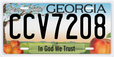 GA license plate CCV7208
