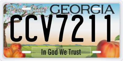 GA license plate CCV7211