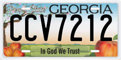 GA license plate CCV7212