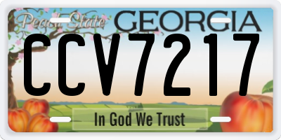 GA license plate CCV7217